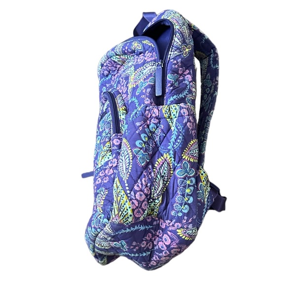 Vera Bradley women’s Batik Leaves multicolored flower backpack - Purple - Picture 3 of 6